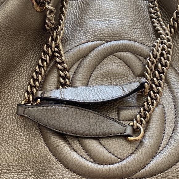 Gucci SOHO champagne and gold chain bag - Picture 2 of 4